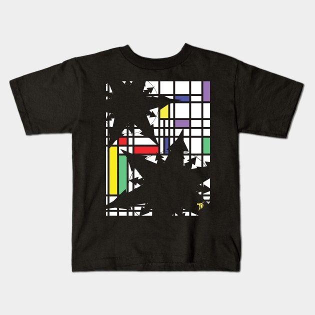 Snowflake -- De Stijl Kids T-Shirt by The Midblackcat Shop